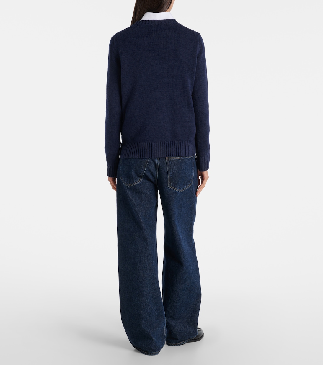 Свитер из хлопка и льна с интарсией Polo Bear Polo Ralph Lauren, Navy Multi — фото 3