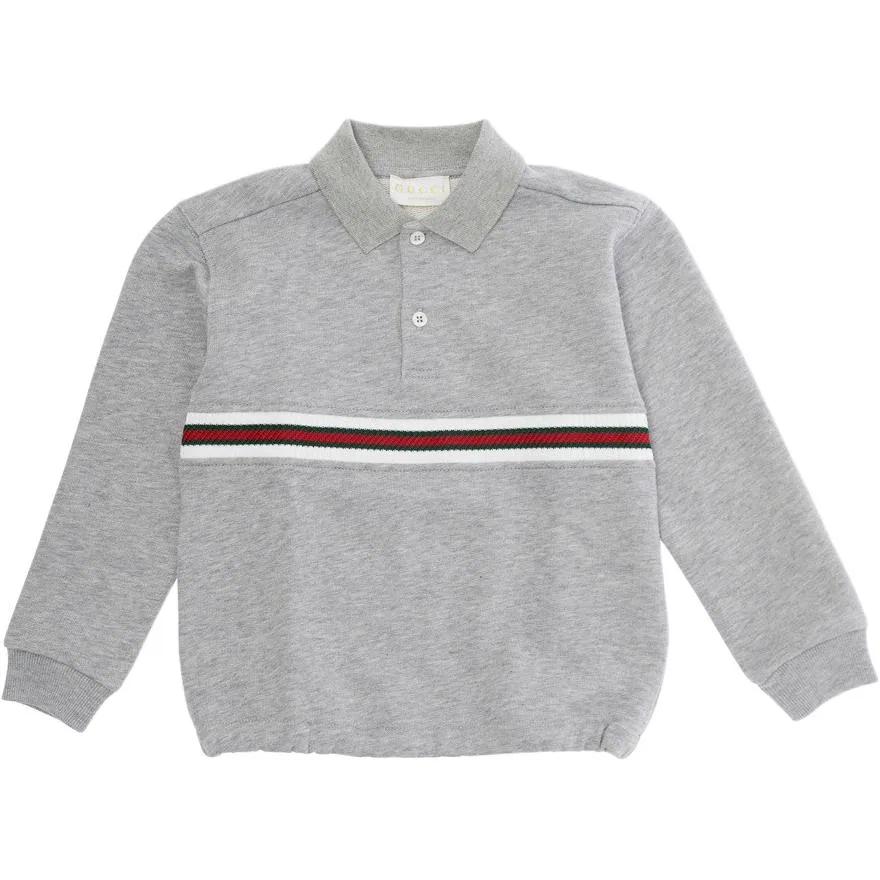 Поло GUCCI Infant And Toddler серое