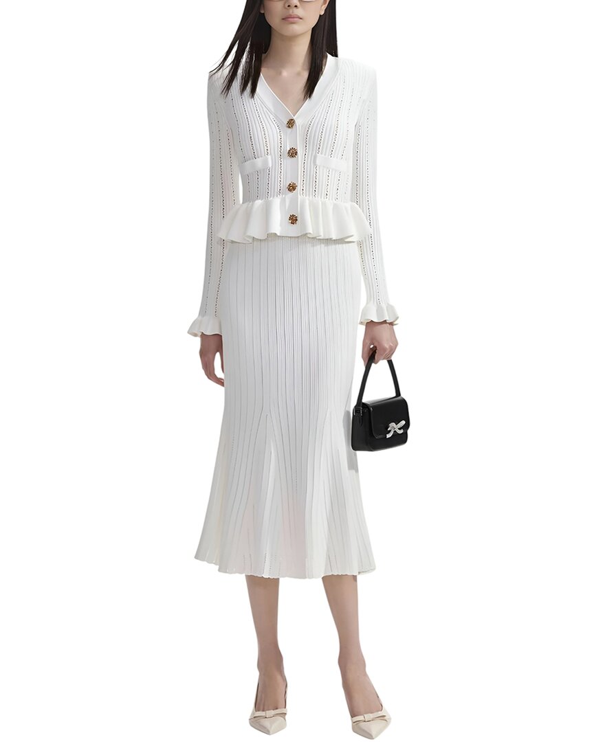 

Комплект VINCENT из 2 предметов: блузка и юбка, белый