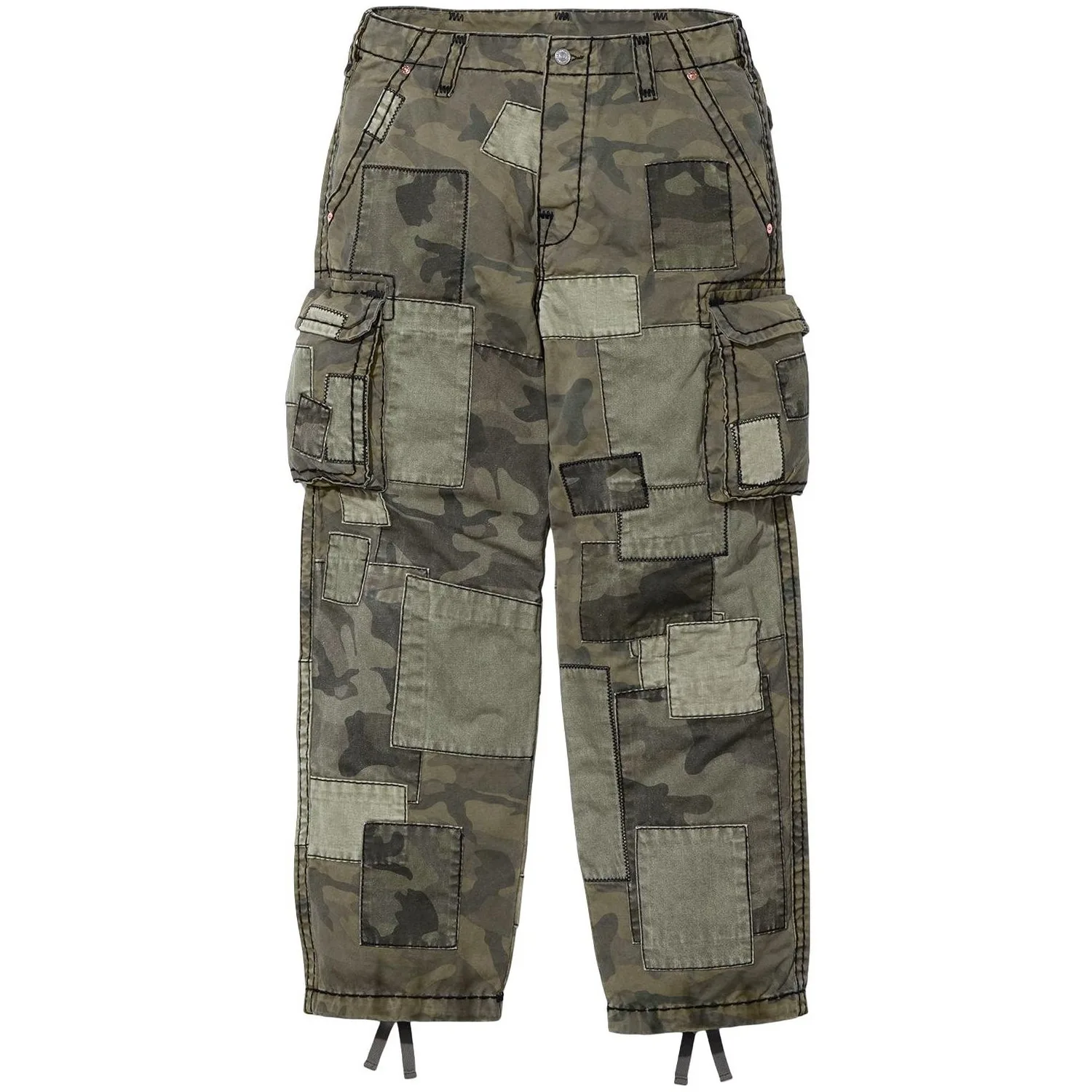 Кargo-штаны True Religion FW25 WEEK13 Patchwork Supreme, зеленый