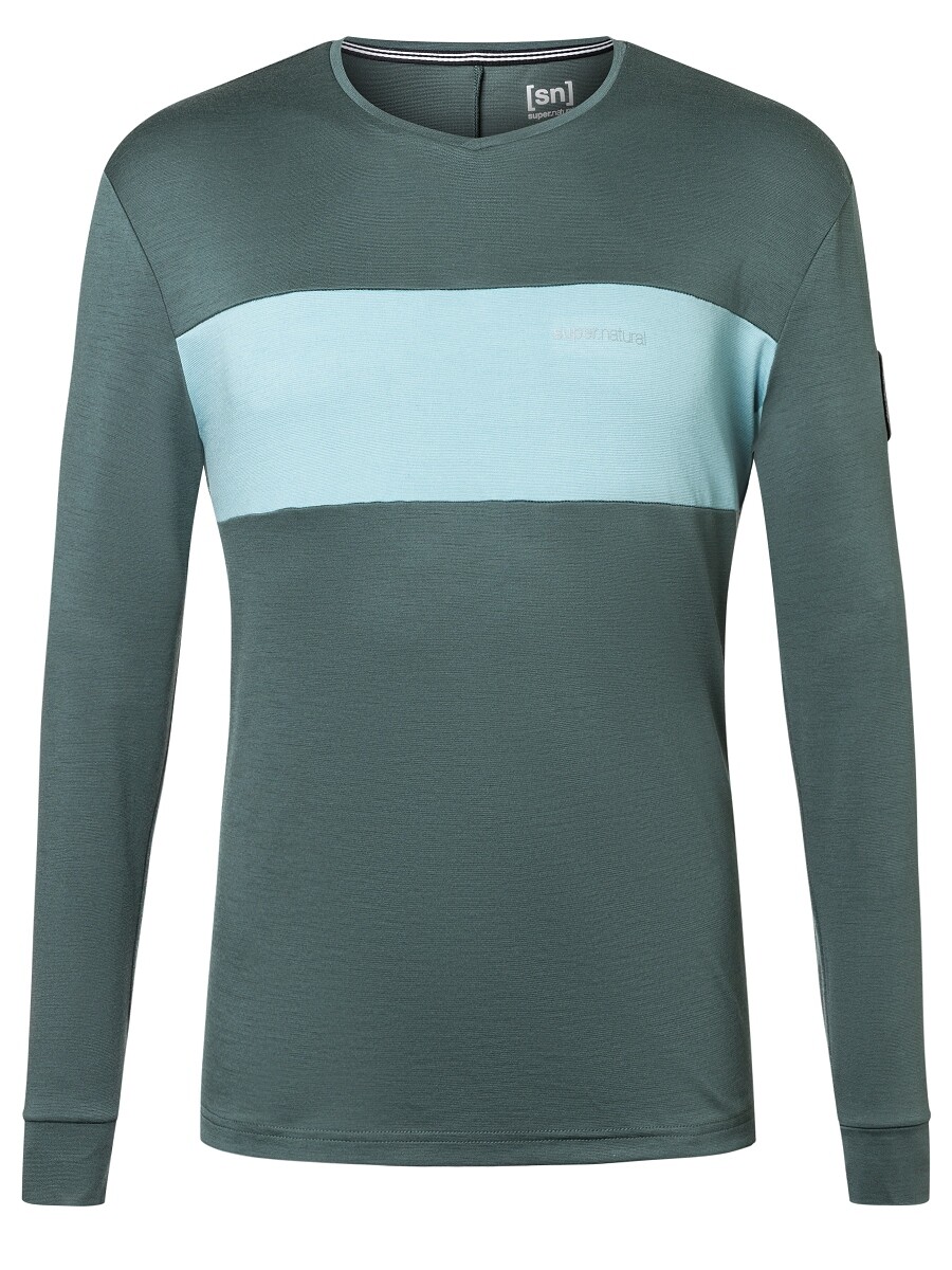 

Рубашка super.natural Merino Fahrradtrikot, цвет graugrün
