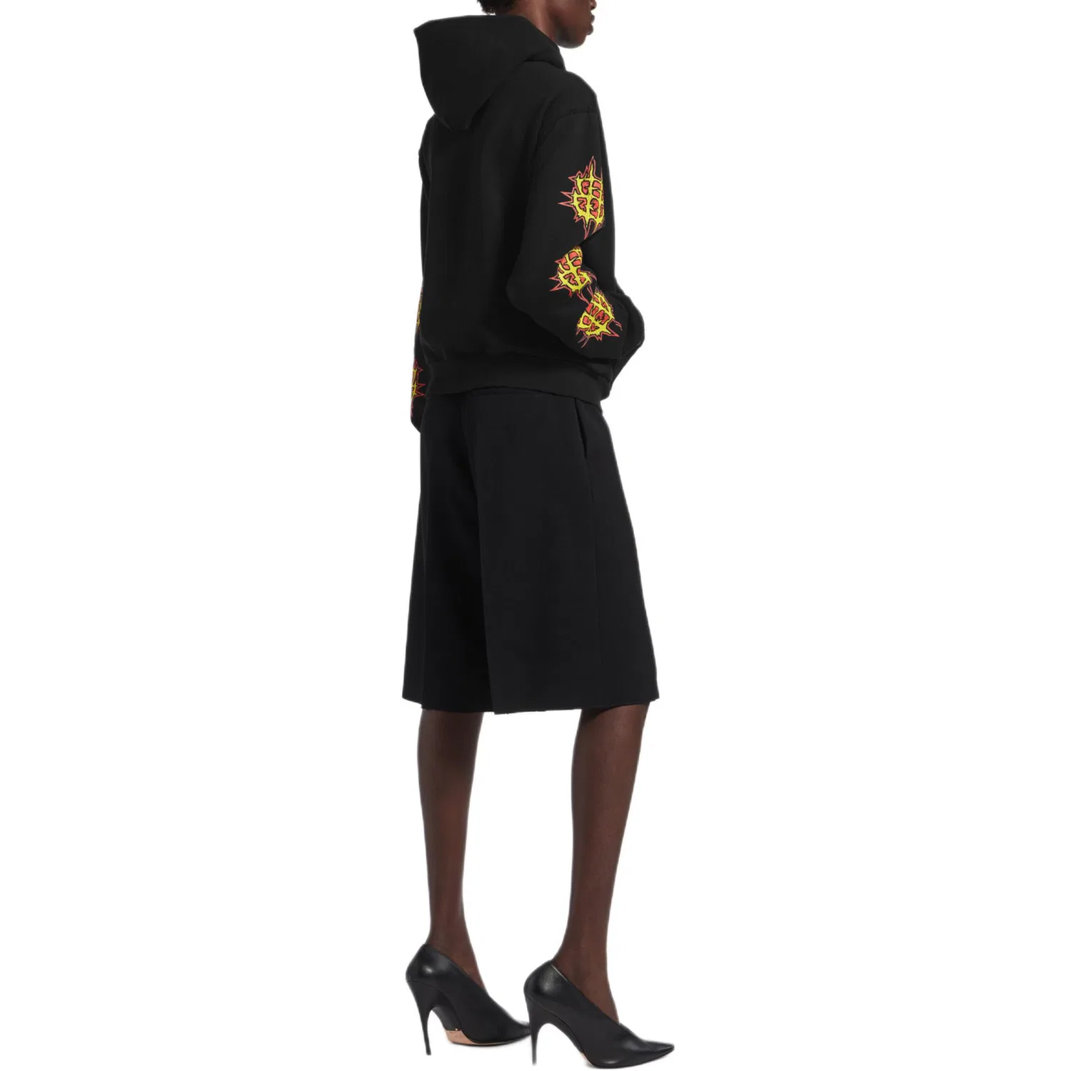 Худи medium fit с принтом Balenciaga, Black — фото 4