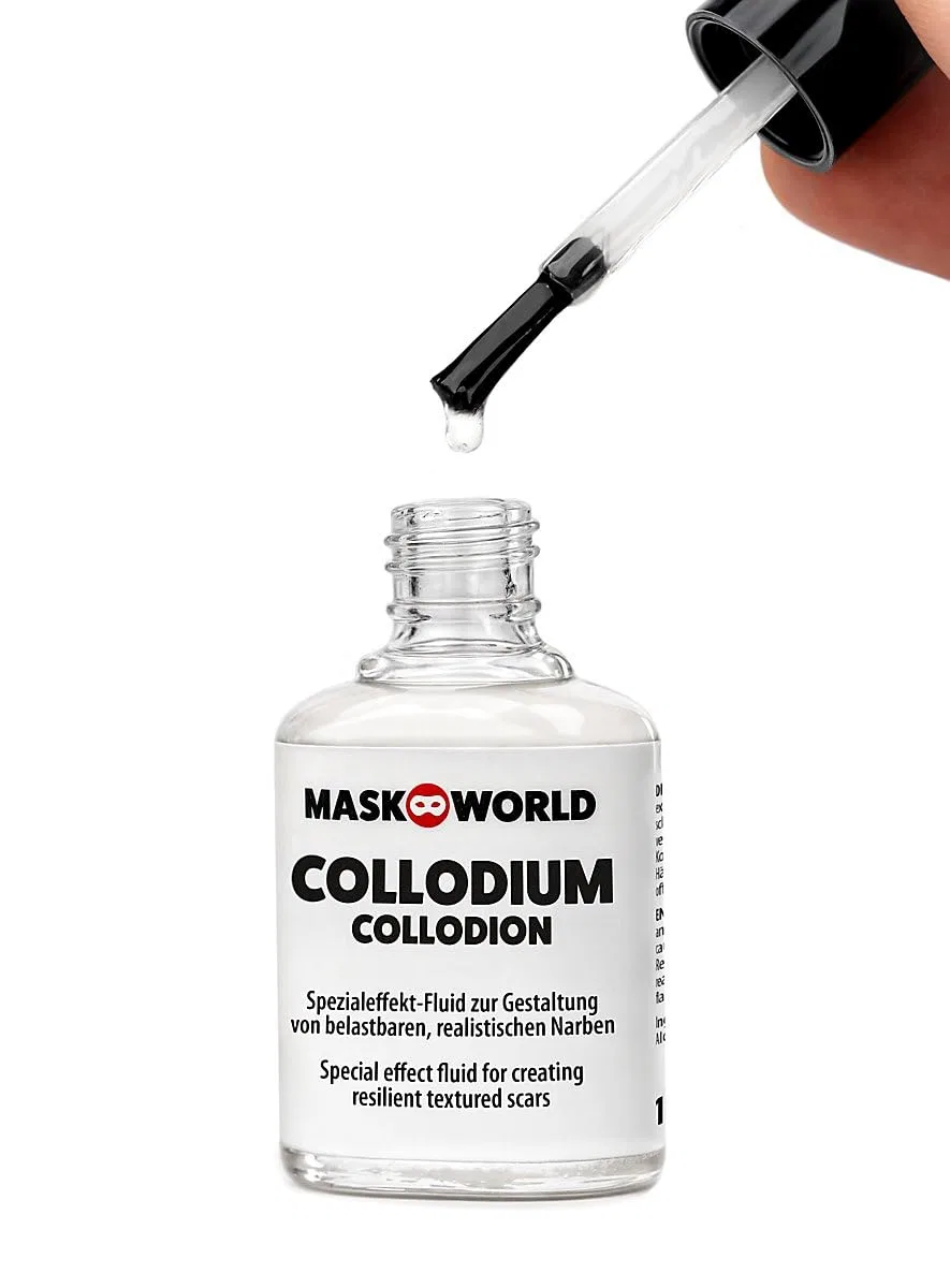Набор для спецэффектов: жидкость для шрамов Collodium 10 мл и ремувер 50 мл Maskworld — фото 2