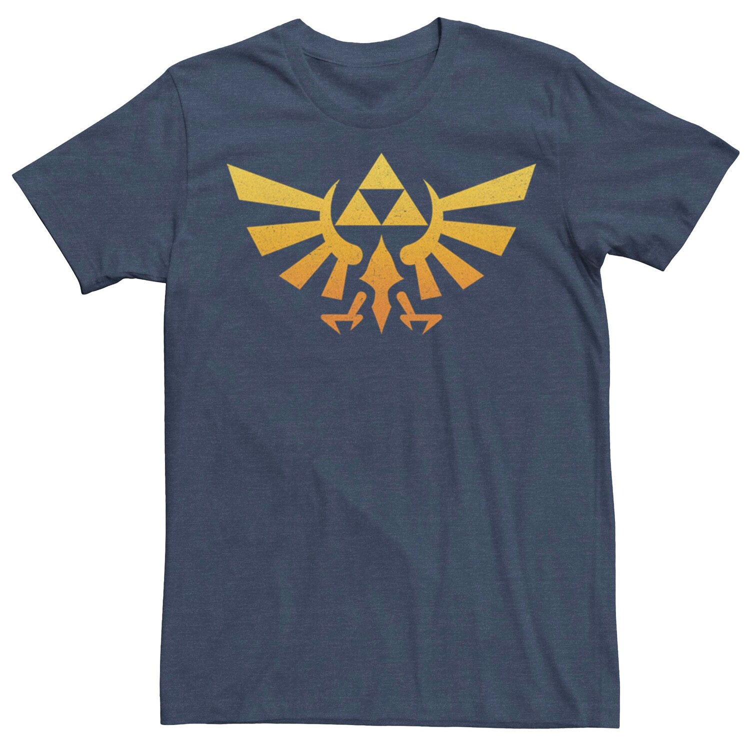 

Мужская футболка с градиентом и короткими рукавами Nintendo Legend Of Zelda Triforce Triforce Licensed Character