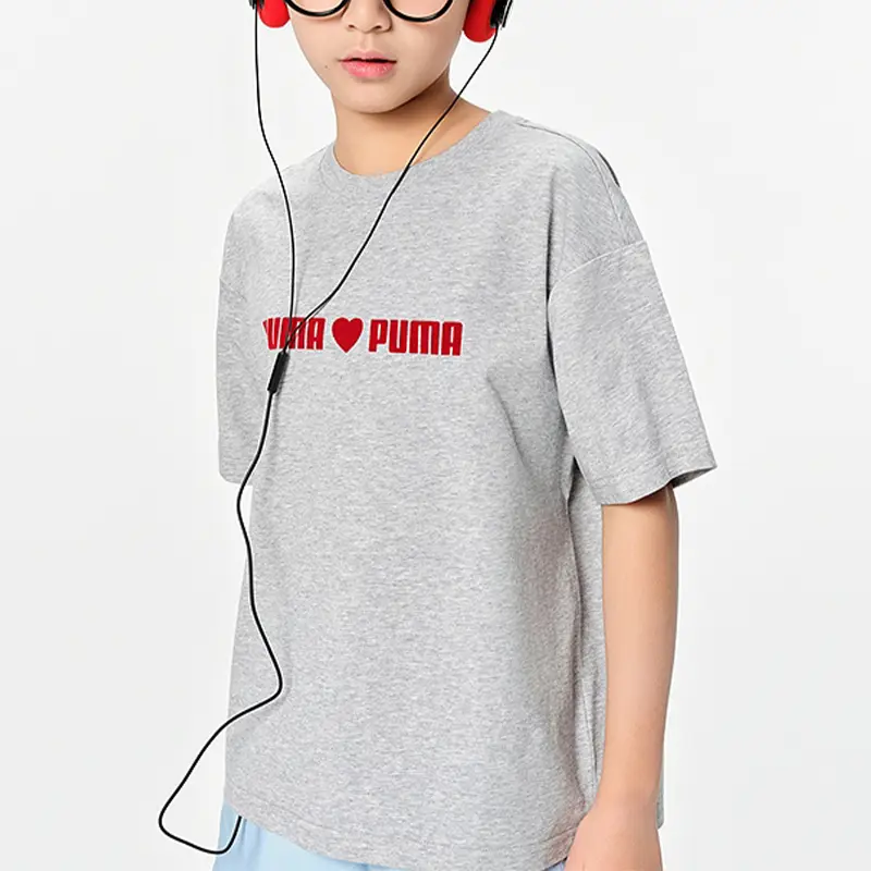 Футболка Sportstyle Series Light Heather Gray детская PUMA, серый — фото 4