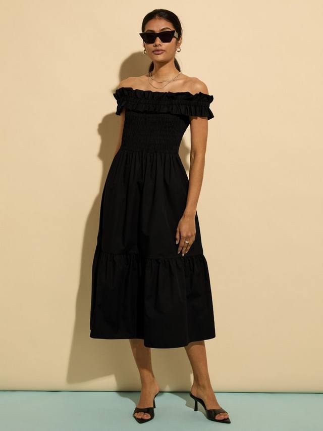 

Платье миди Rafaella из чистого органического хлопка Baukjen, Caviar Black