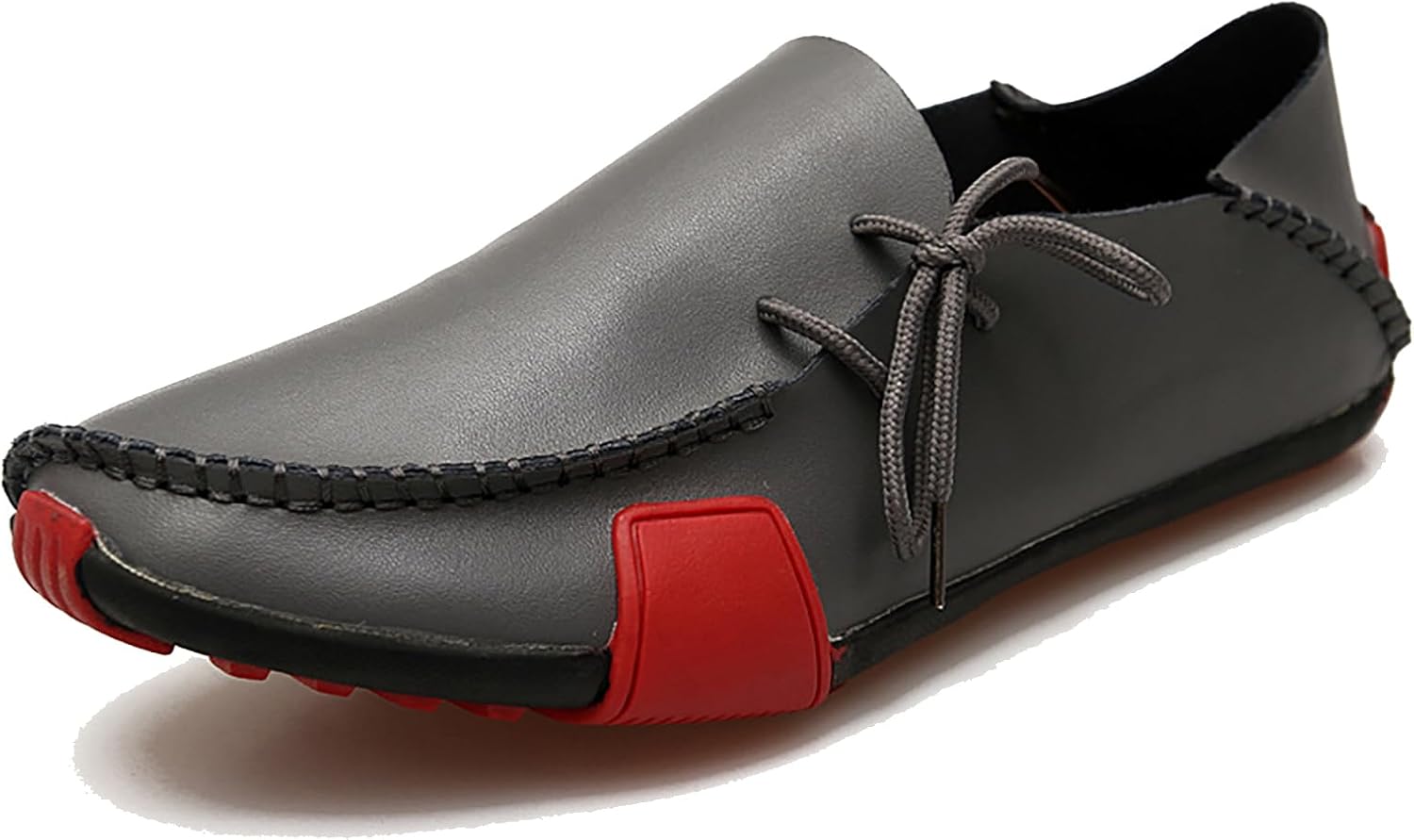 

Мужские кожаные ручной работы лоферы RYNKOMA, повседневные мокасины с боковой шнуровкой, слипоны, удобная обувь для делового и повседневного стиля, нескользящие легкие туфли-лодочки, серый