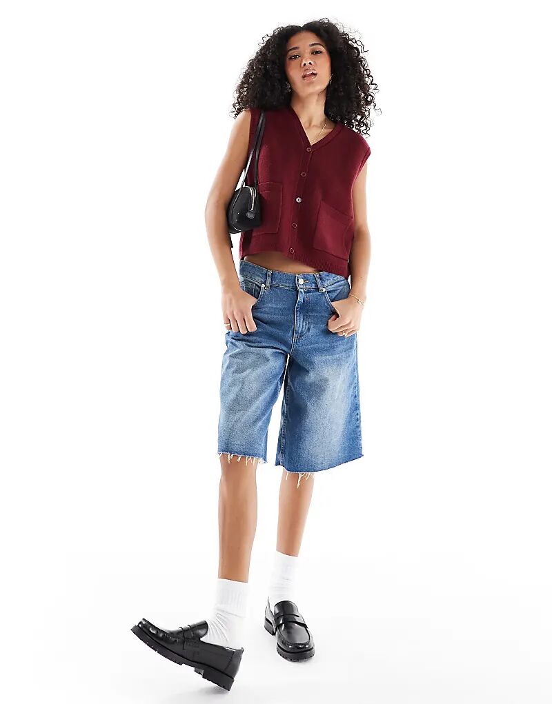 

Жилет свободного кроя ASOS DESIGN сливового цвета