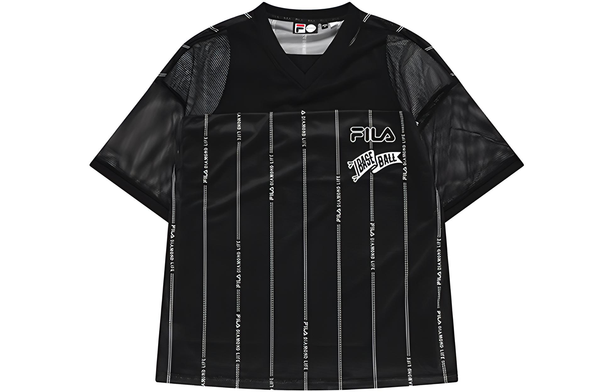 

Футболка женская черная с рукавом летучая мышь FILA FUSION