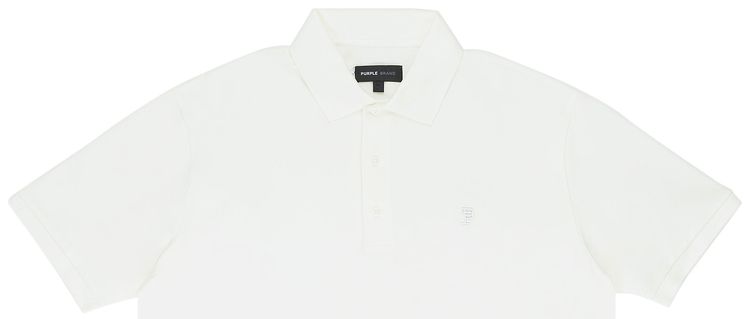 

Поло PURPLE BRAND Pique Knit Polo Shirt 'Off White', кремовый