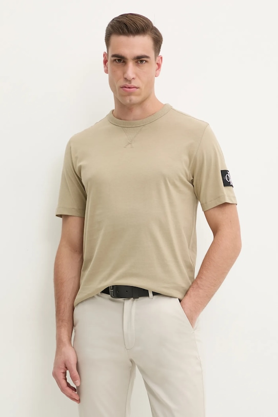 

Хлопковая футболка Calvin Klein Jeans, зеленый