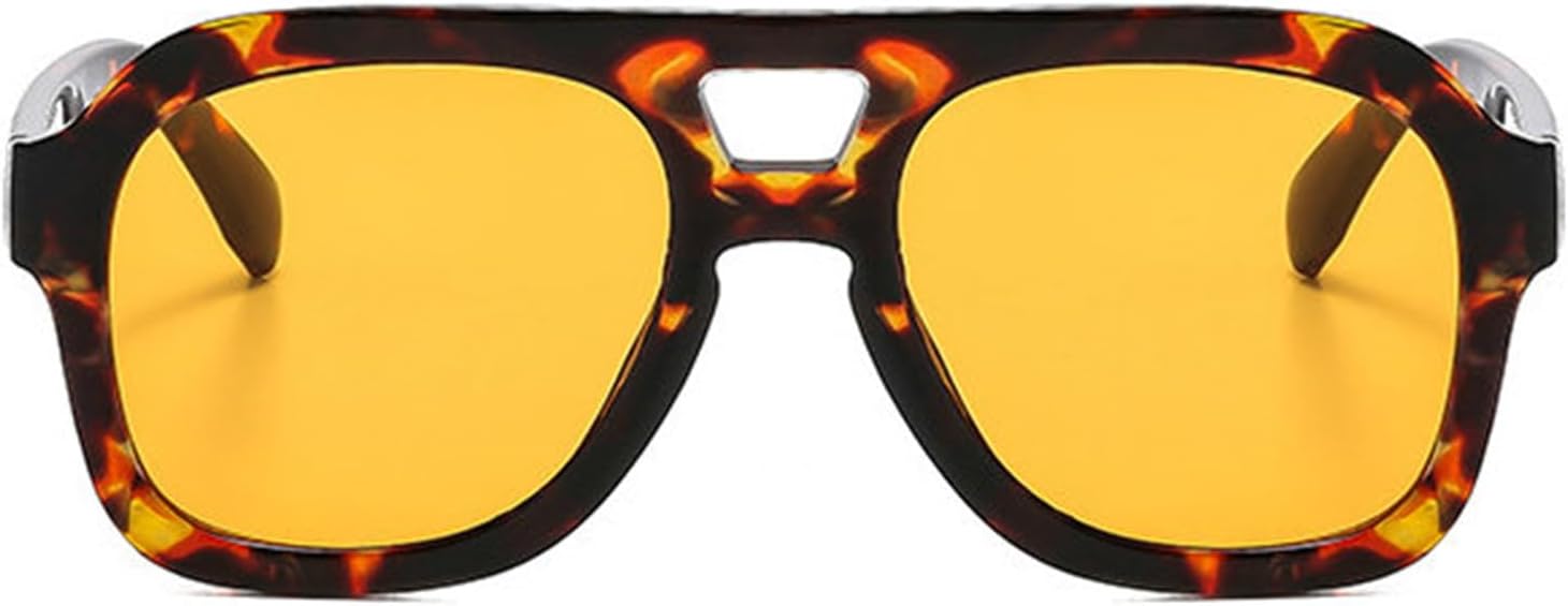 

Солнцезащитные очки Helena Retro Square для женщин, модные градиентные очки с защитой от УФ-излучения UV400 для мужчин, панк-очки синего цвета с двойным лучом, очки-пилот, C11