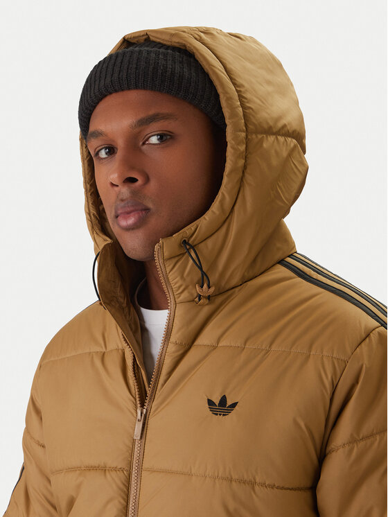 Зимняя куртка loose fit adicolor JW5847 Adidas, бежевый — фото 4
