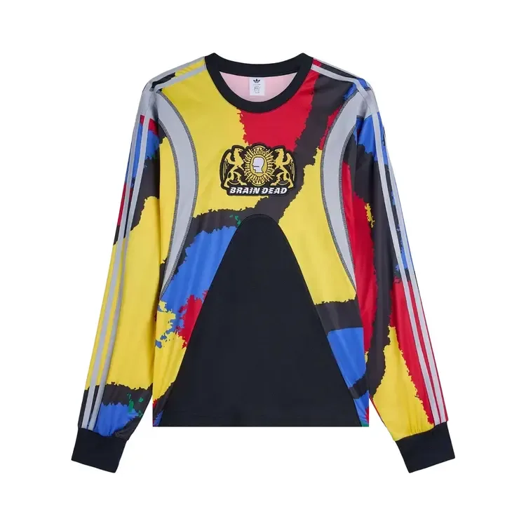 Футболка с длинными рукавами Adidas x Brain Dead, цвет 'Black/Eqt Yellow'