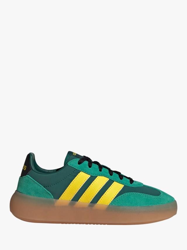 

Детские теннисные кроссовки Barreda Decode из замши adidas, Green/Yellow