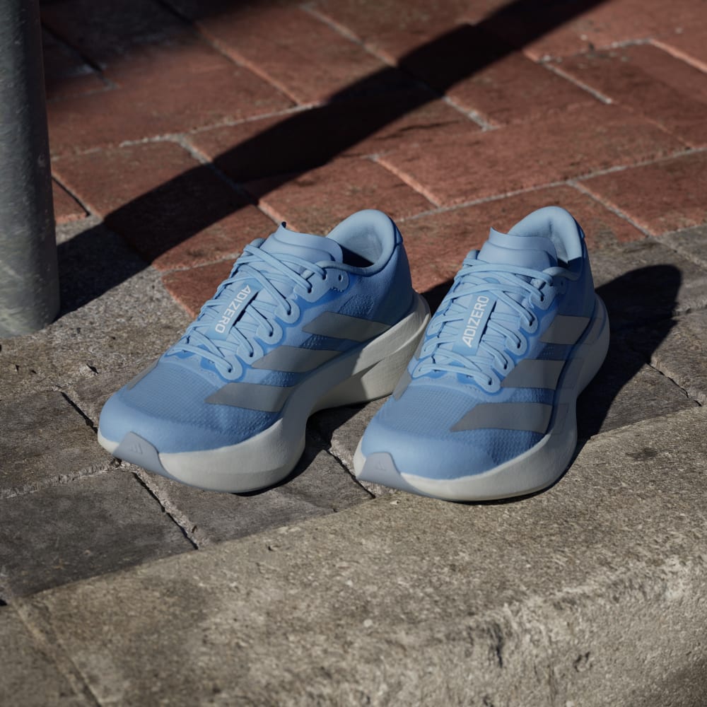 Кроссовки Adidas Adizero EVO SL Shoes, цвет Glow Blue/Silver Metallic/Cloud White — фото 4