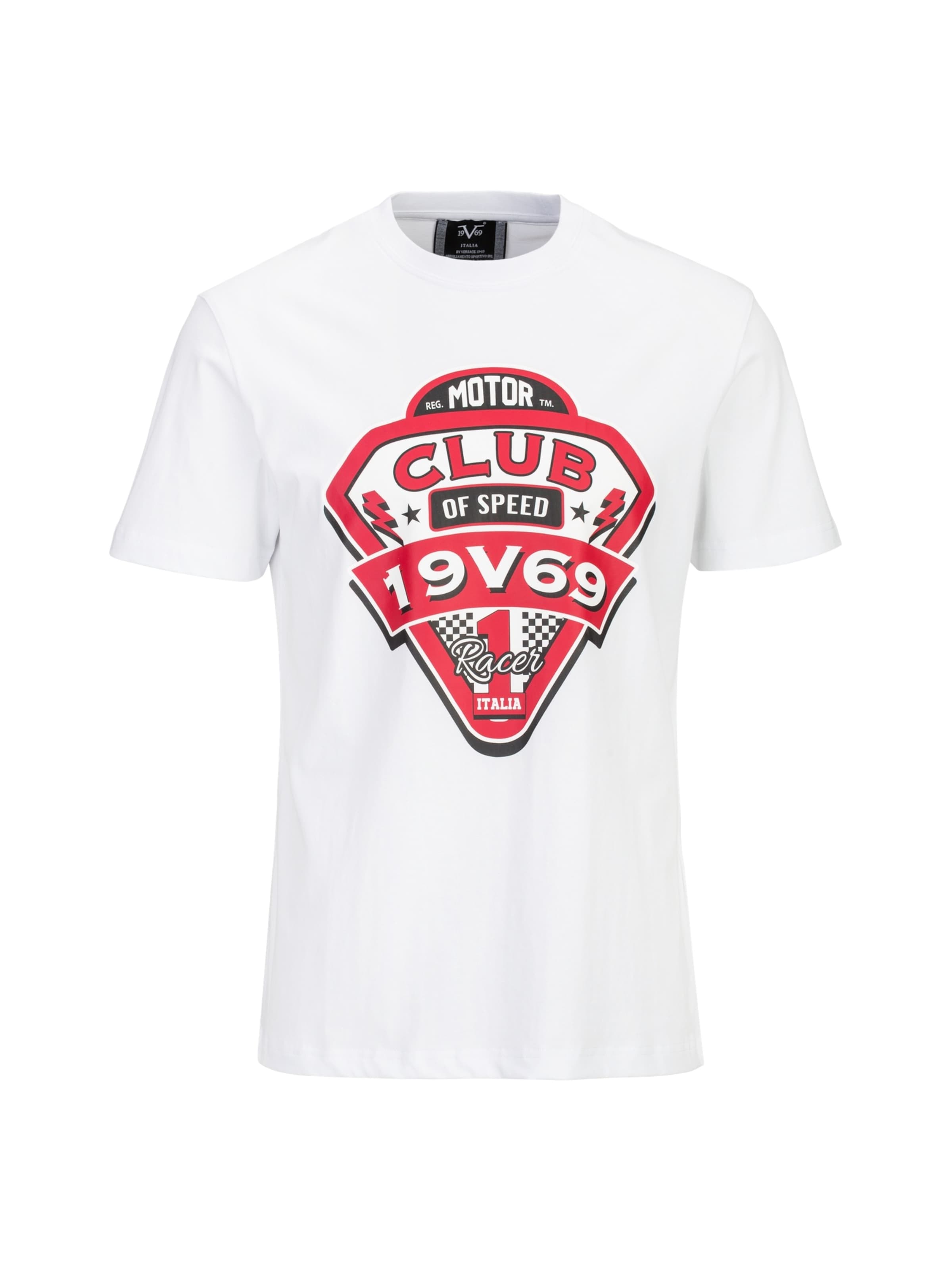 

19V69 ITALIA Футболка 'Rafael Racing Club' в белом цвете