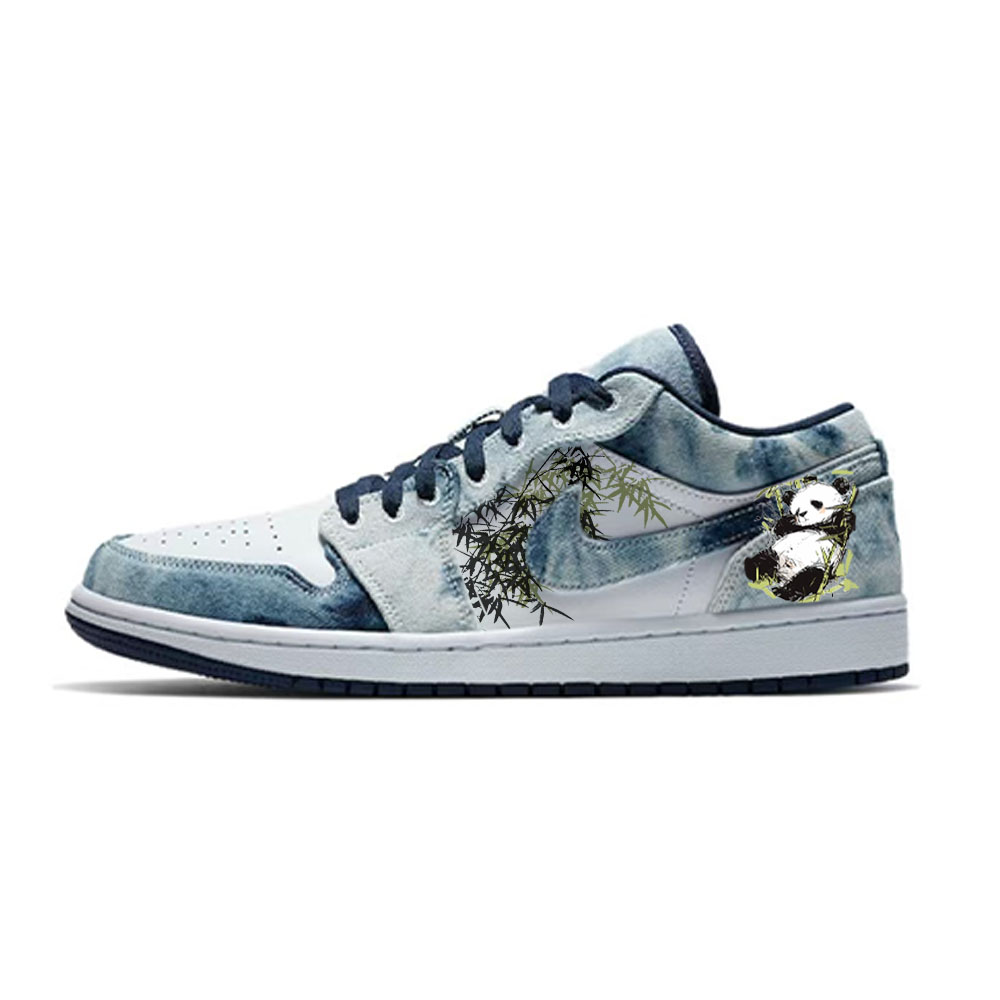 

Jordan Баскетбольные кроссовки Air 1 Durable Breathable Low Top Vintage, мужские, белые, синие