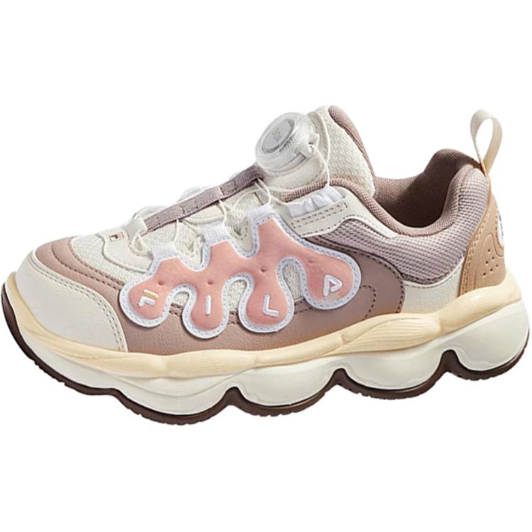 

FILA KIDS Детские баскетбольные кроссовки BOA Rebound Low Top, молочно-белые, с розовым оттенком оленя