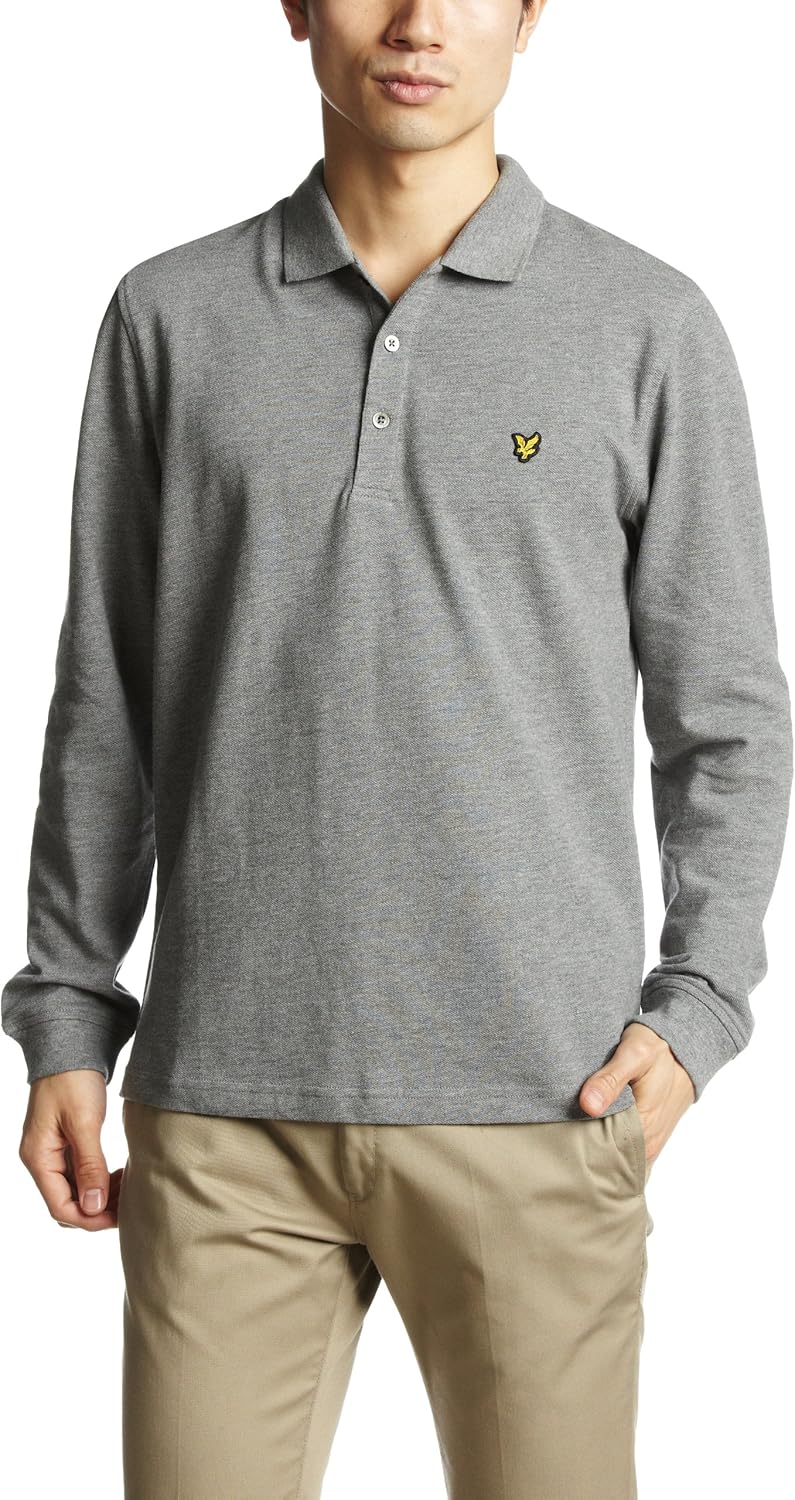 

Поло с длинным рукавом Lyle & Scott LV112341501/KC701V22, серый