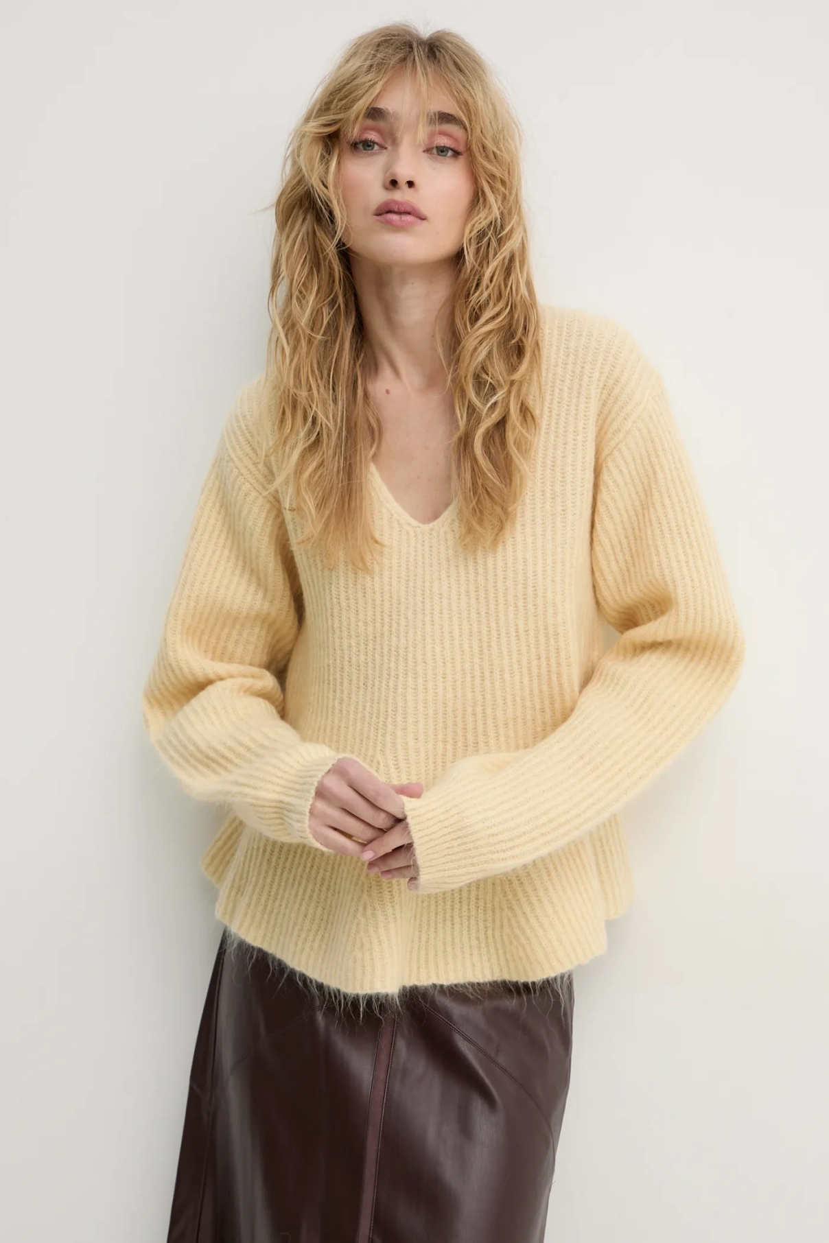 

Шерстяной свитер COVA By Malene Birger, желтый