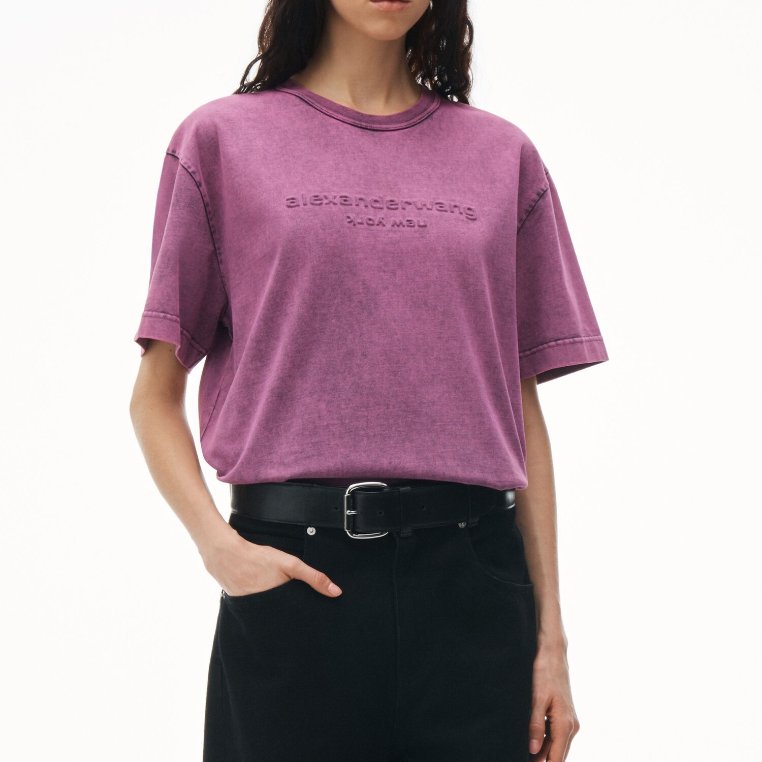 Футболка унисекс розовая Alexander Wang, розовый — фото 3