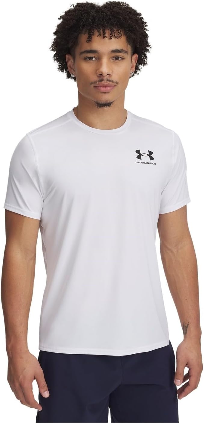 

Мужская приталенная футболка с коротким рукавом от Under Armour HeatGear, (100) White/Black, Белый, Мужская приталенная футболка с коротким рукавом от Under Armour HeatGear, (100) White/Black