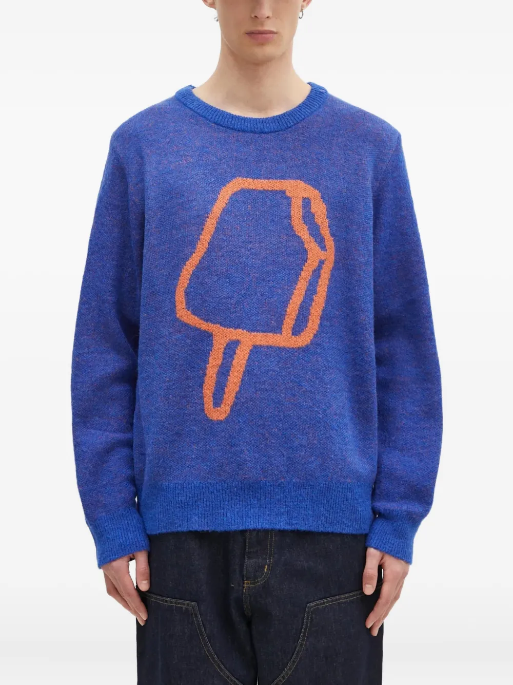 

Свитер с принтом Icecream, синий