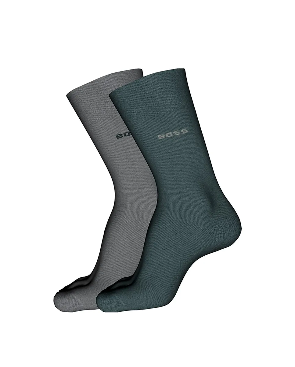 

Набор из двух мужских носков из бамбука, универсальный размер Boss, зеленый