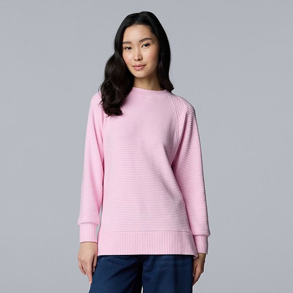 

Женская уютная туника с боковым разрезом Simply Vera Vera Wang, Medium Lilac Heather, Фиолетовый, Женская уютная туника с боковым разрезом Simply Vera Vera Wang, Medium Lilac Heather