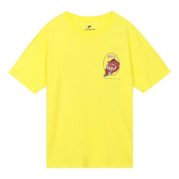 

Футболка Men's Nike TIGER Logo Printing Round Neck Short Sleeve Yellow T-Shirt, мультиколор