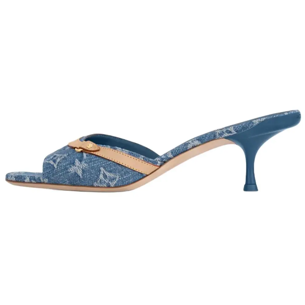LOUIS VUITTON Женские сандалии Quiet Slide 6AM, синие