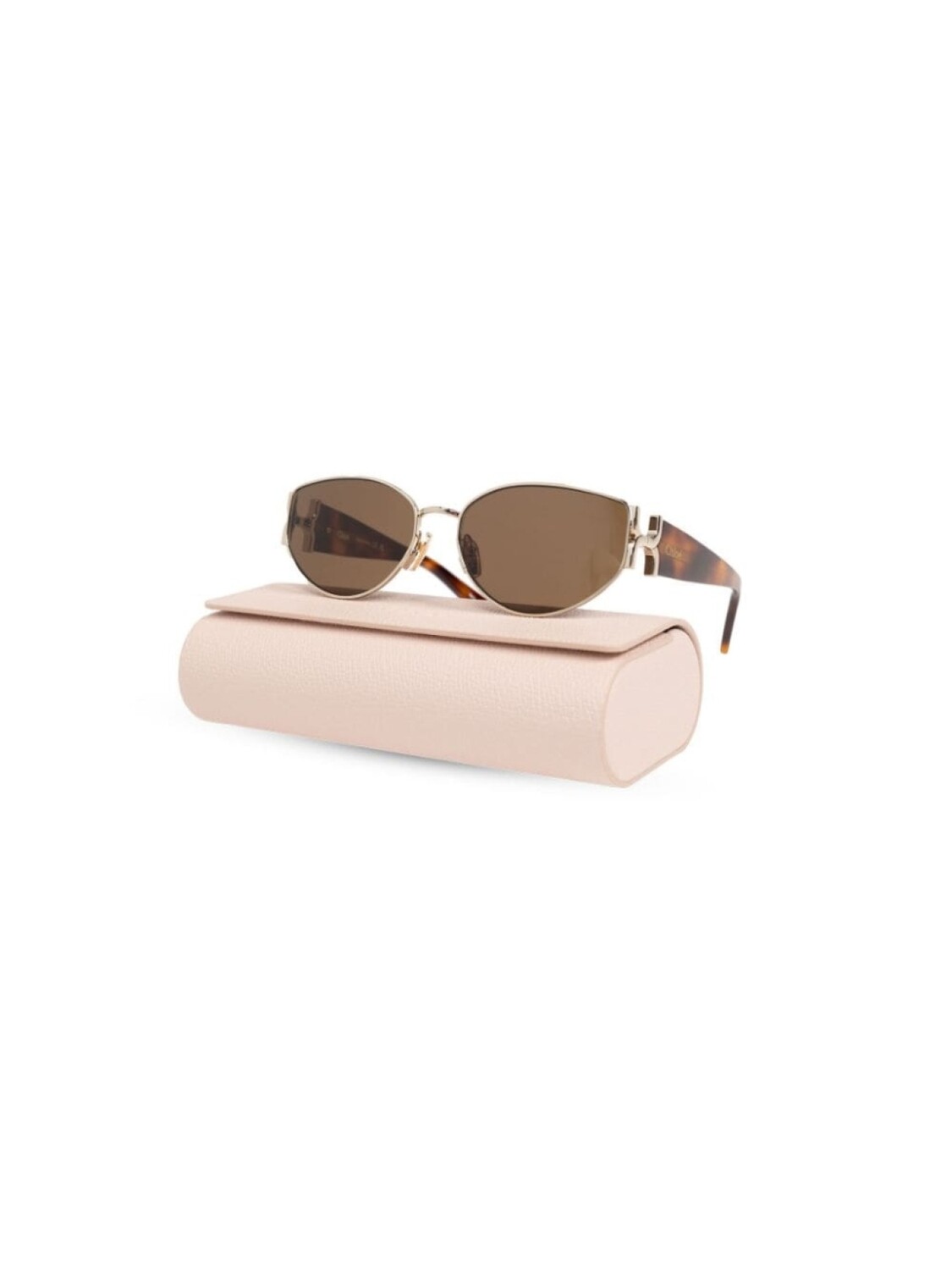Chloé Eyewear солнцезащитные очки с логотипом, коричневый — фото 3
