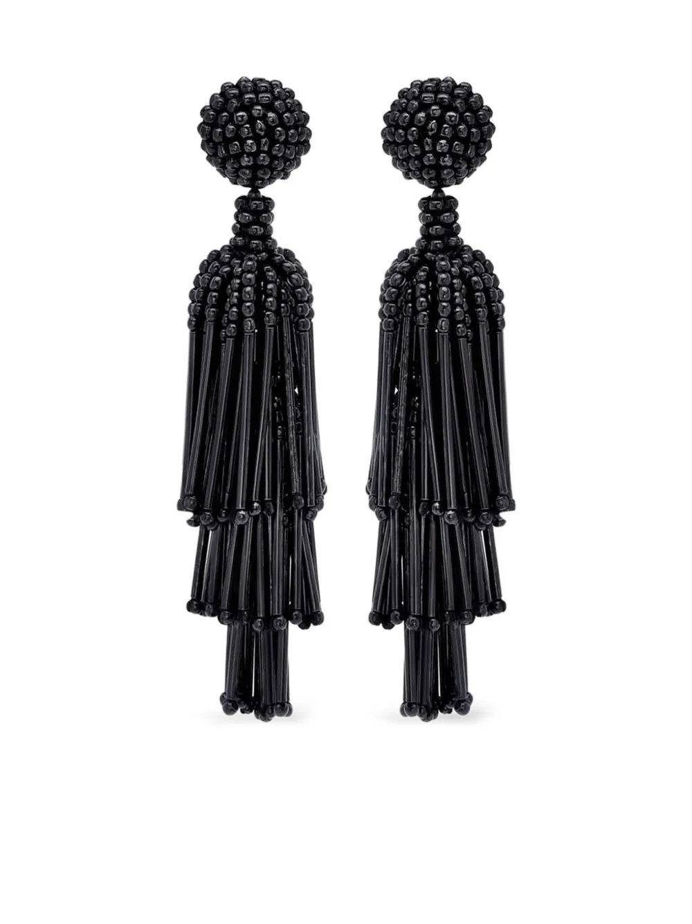 

Серьги с бисером Oscar de la Renta, черный