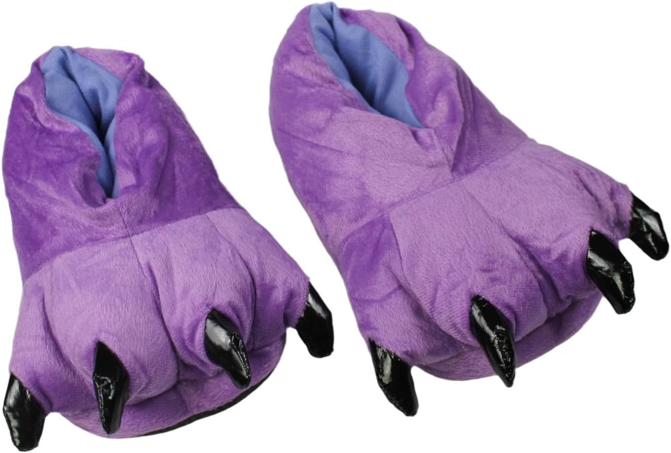 

Забавные домашние тапочки с лапами медведя для женщин, мужчин и детей, теплые и пушистые Shinemem, фиолетовый