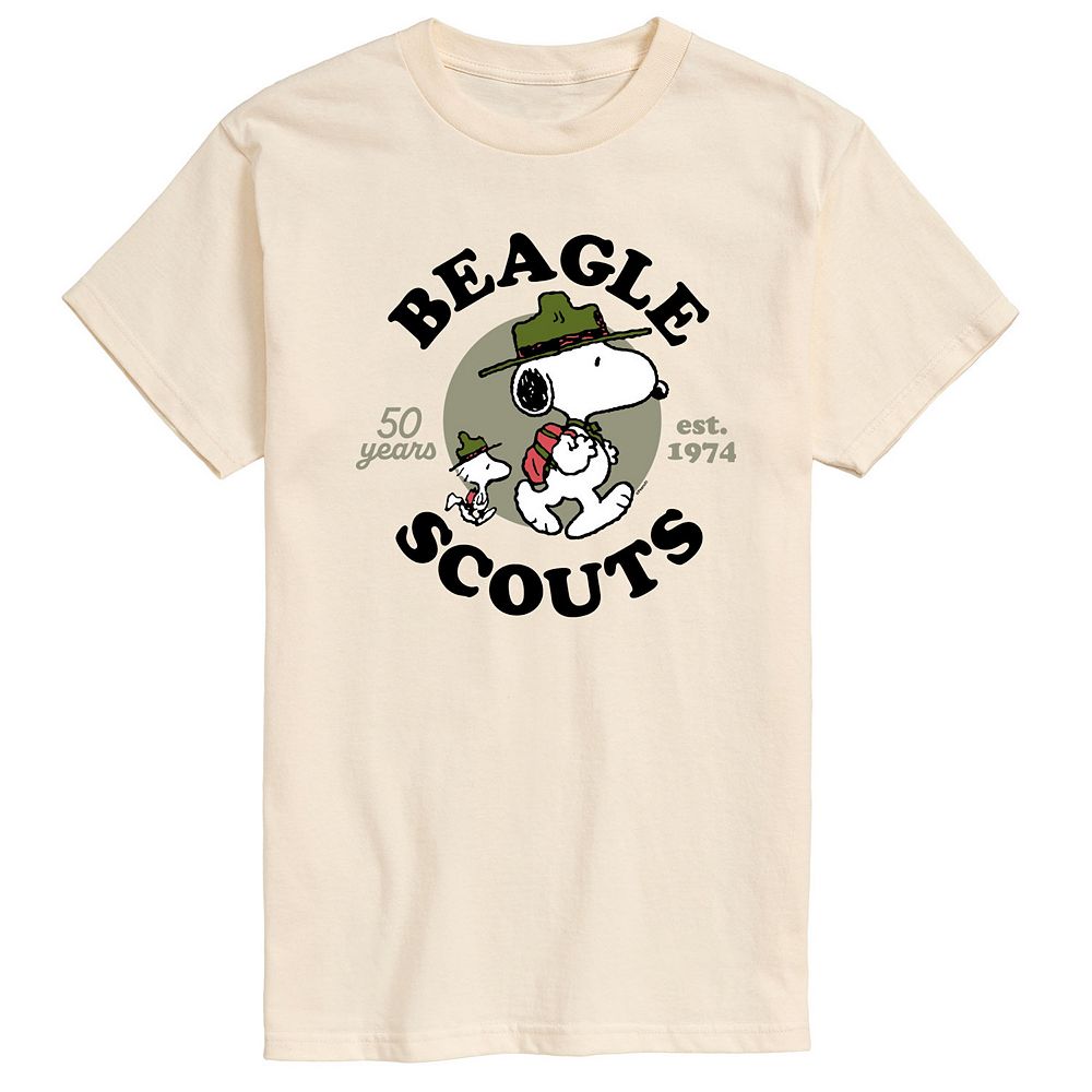 

Мужская футболка с рисунком Peanuts Beagle Scout Snoopy Woodstock Licensed Character, цвет Cream