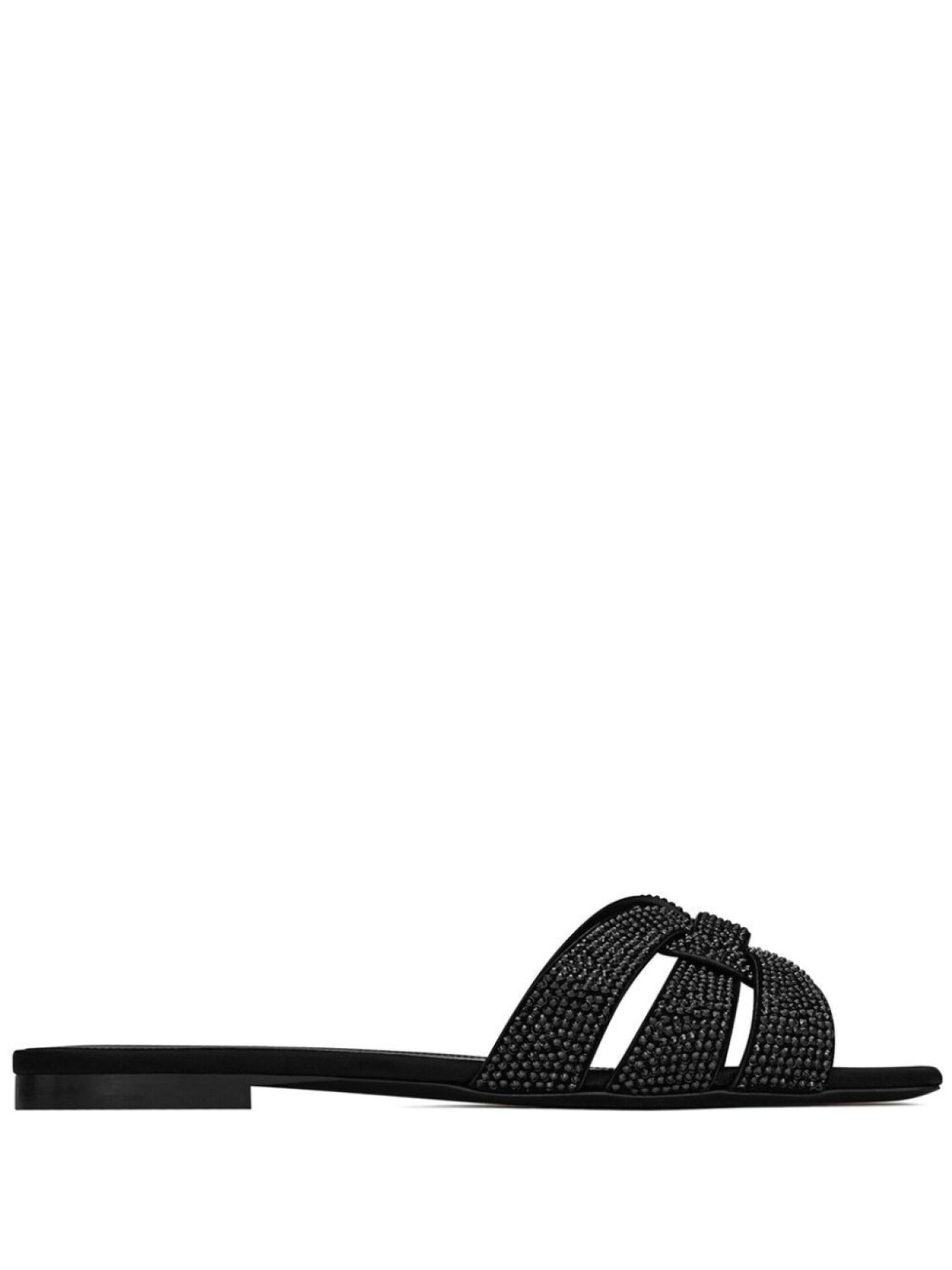 

Saint Laurent сандалии со стразами, черный