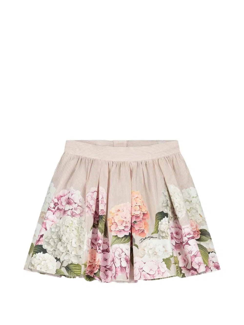 Юбка с цветочным принтом Dolce & Gabbana Kids, розовый