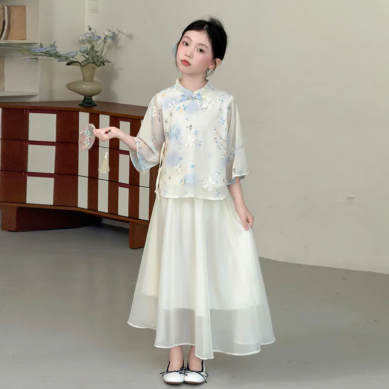 Детский комплект из двух предметов с воротником-мандарин Disney Light Blue — фото 4