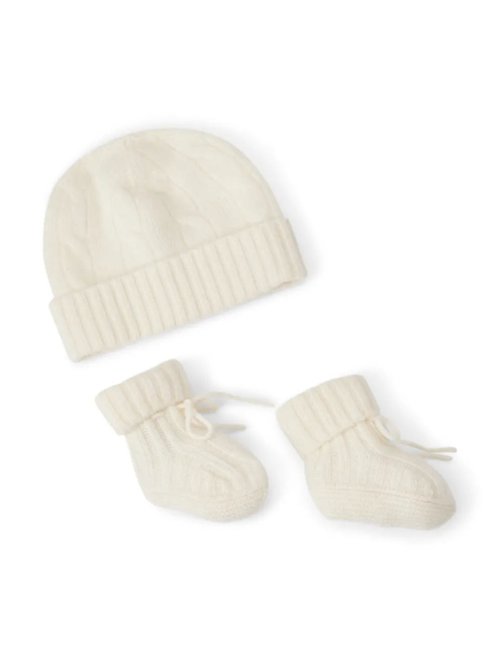 

Комплект из шапки бини и пинеток POLO RALPH LAUREN KIDS, белый