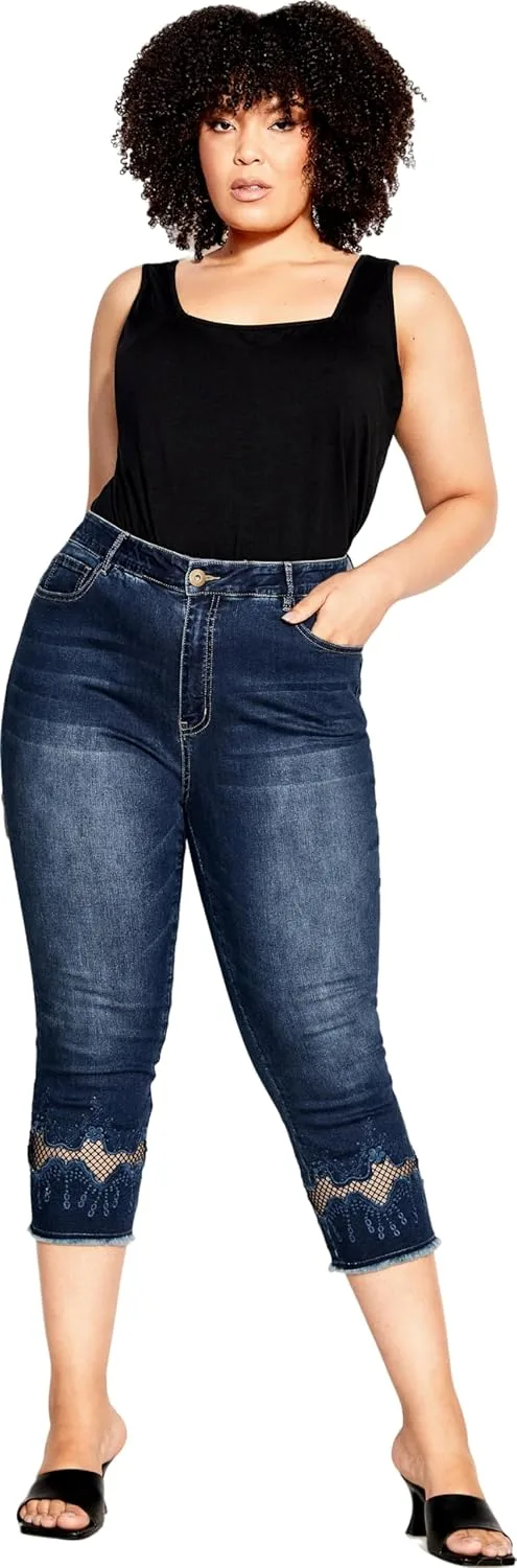 

Женские джинсы Avenue с деталями Nava укороченные