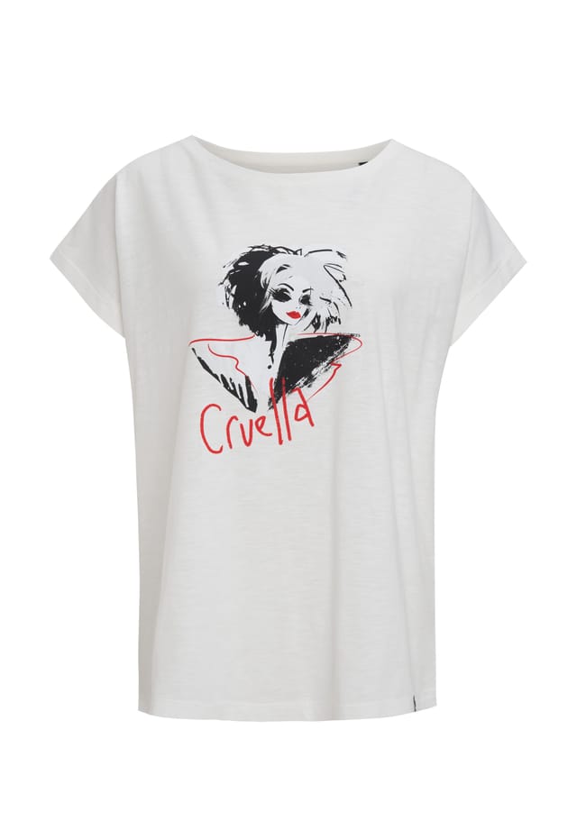 

Футболка Cruella Devil Art Ecru в классическом дизайне Re:Covered, экрю