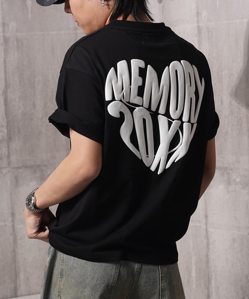 

#MEMORY Футболка с коротким рукавом, принт «Сердце бьется», бренд MEMORY, черный