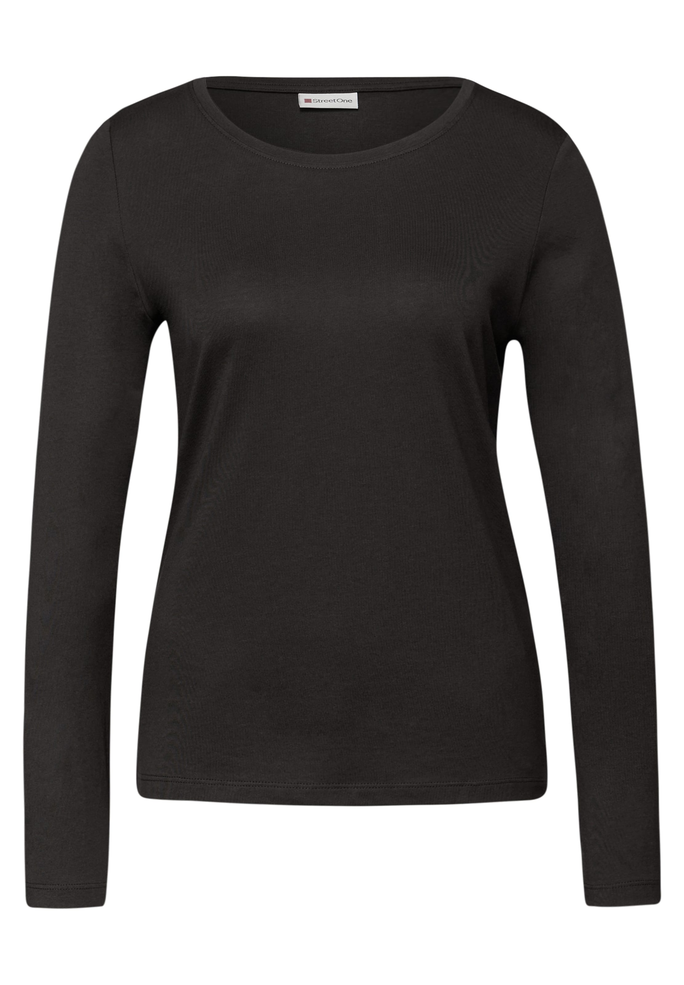 

STREET ONE Лонгслив в черном цвете