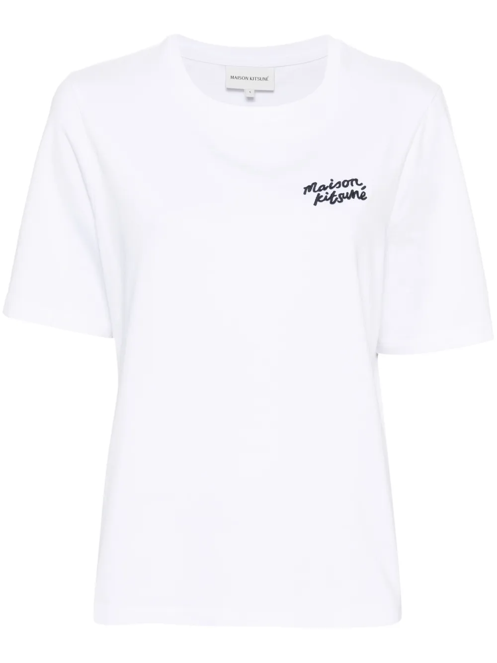 

Футболка с вышитым логотипом Maison Kitsuné, белый