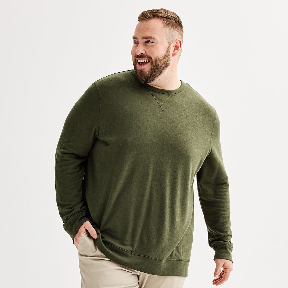 

Супермягкая футболка двойной вязки Big & Tall Sonoma Goods For Life, цвет Olive