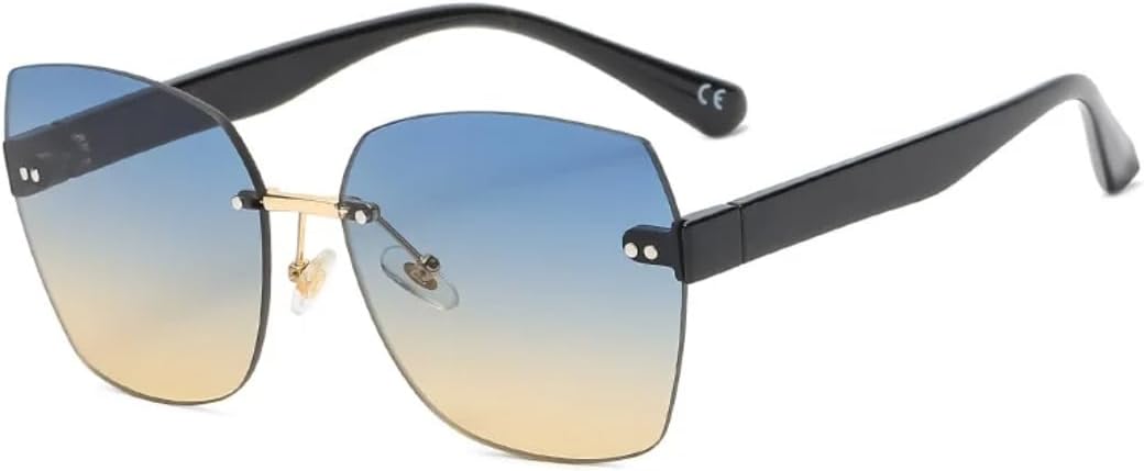 

Солнцезащитные очки с защитой UV400 | Увеличенные линзы с градиентным синим оттенком, без оправы | Для женщин и мужчин, для занятий спортом на открытом воздухе и вождения DSVIGF, 05