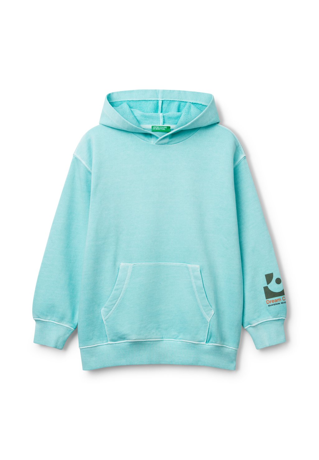 

Толстовка WITH PRINT con cappuccio United Colors of Benetton, синий