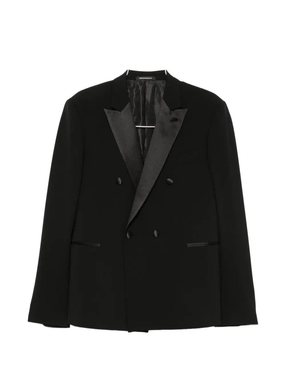 Двубортный костюм Emporio Armani, черный