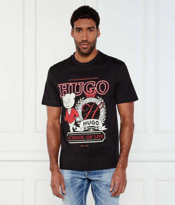 

Футболка дапорони Loose fit Hugo, черный